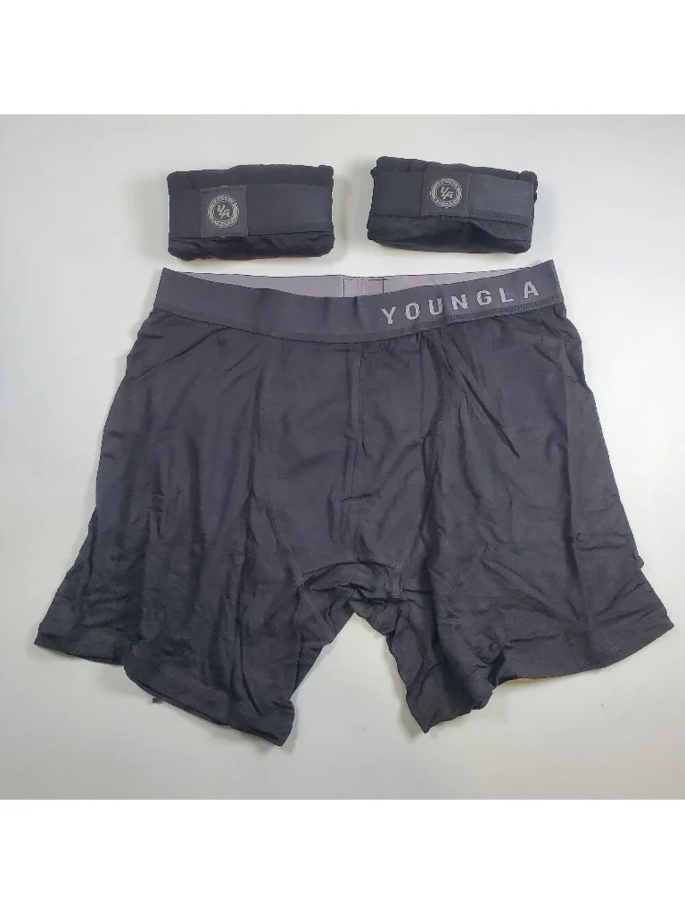 YOUNGLA Goat Boxer Briefs 3 Pack Men Size Large NWT Underwear Black Ultra Soft